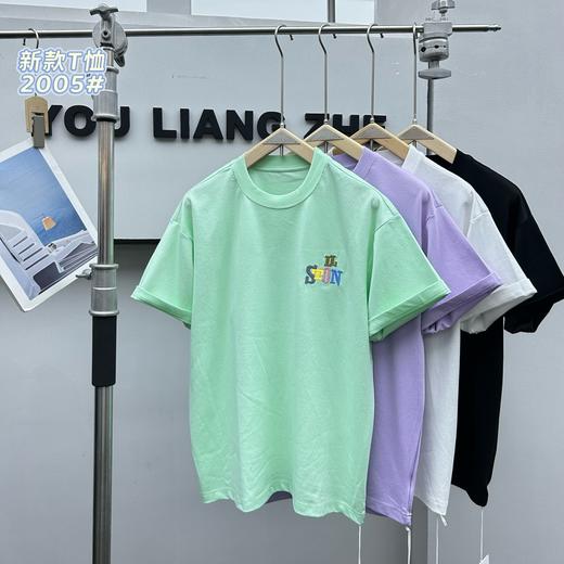 字母印花男装圆领T恤夏季短袖个性印花上衣   YLZ-MZ-2005* 商品图1