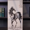 徐悲鸿 《立马图》炫彩钞艺画，采用 “纸黄金” 之称的钞券纸为载体，将防伪工艺与艺术复刻完美融合，让这件作品兼具艺术性与权威性 商品缩略图1
