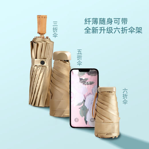 【自营】上亨雨伞钛金六折扁伞SHZH-YS05 商品图2
