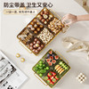 轻奢分格糖果盒透明防尘盖带托盘高颜值客厅塑料零食点心坚果盘盒 商品缩略图2