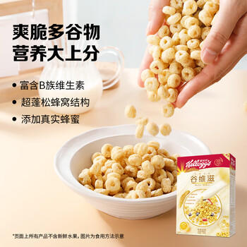 家乐氏（Kellogg）进口谷维滋175g儿童营养麦片即食谷物脆学生早餐代餐磨牙零食 /水饮冲调 /冲饮谷物 /麦片 商品图1