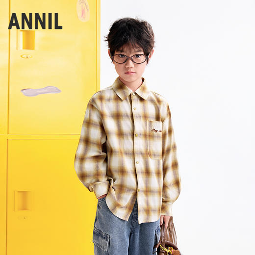 【实体店同款】男童翻领长袖上衣秋季新款安奈儿童装AB531126 商品图2