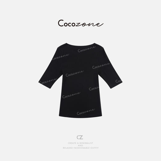 COCO ZONE 刘一一 圆领纯色修身通勤户外出行短袖T恤CD1A1106 商品图1