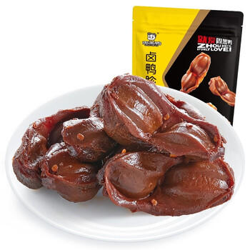 周黑鸭 甜辣卤鸭胗110g 休闲零食 卤味小吃 鸭肫 真空单个切片小包装 商品图2
