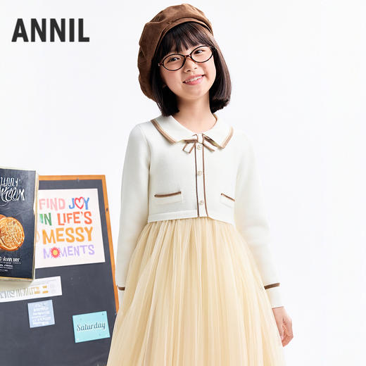 【实体店同款】女童长袖连衣裙秋季新款安奈儿童装AG533030 商品图0