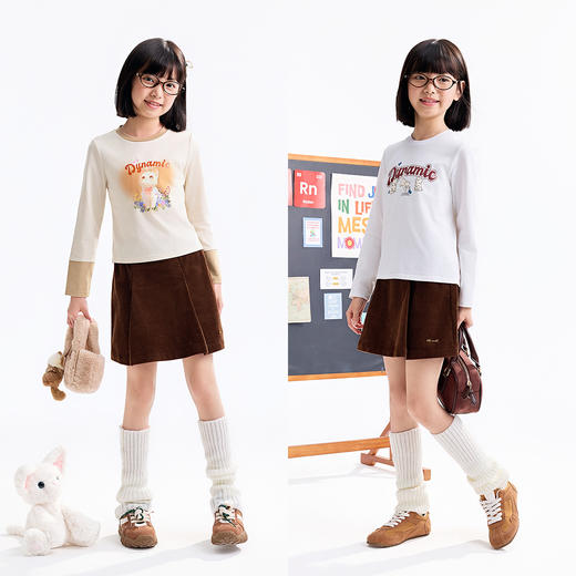 【实体店同款】女童全腰半裙秋季新款安奈儿童装AG533318 商品图3