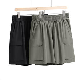 251620男梭织短裤，黑色，灰色