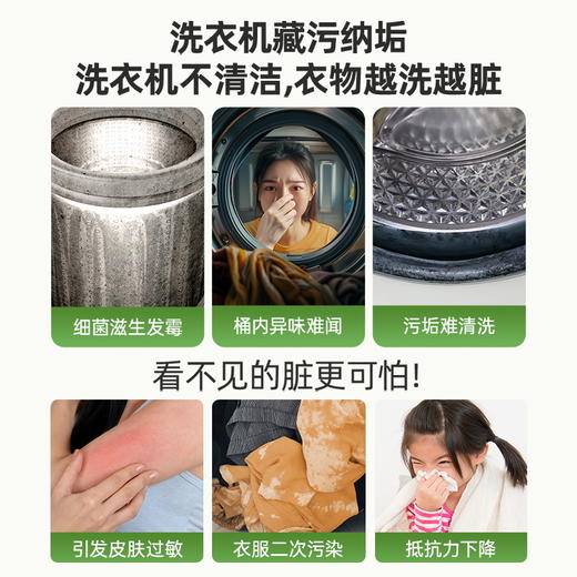 【洗衣机不清理＝马桶里洗衣！】『深度清洁养护套组』囤一次用一年！洗衣机养护液*2瓶+洗衣机槽清洁剂*10袋 商品图1