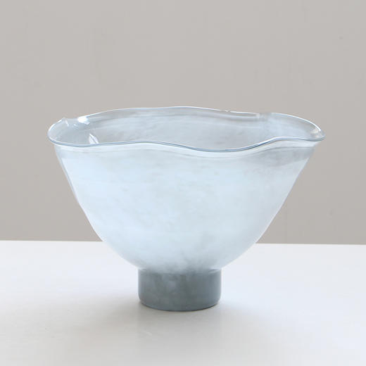 创意大口北欧玻璃花盆批发现代简约水果盘客厅茶几家用零食收纳盘 商品图4