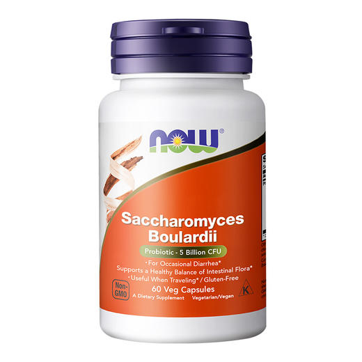 NOW诺奥布拉酵母菌益生菌60粒/瓶胃肠道益生菌美国进口 商品图2