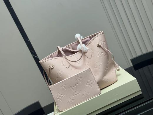 D080652粉色压花Neverfull单肩手提包中号购物袋 商品图2