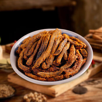 老四川 精制香辣牛肉干135g 休闲零食 四川特产金角中华老字号 /休闲食品 /肉类零食 /牛肉类 商品图3