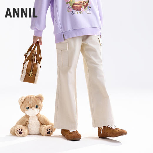 【实体店同款】女童全腰梭织裤秋季新款安奈儿童装AG536162 商品图2
