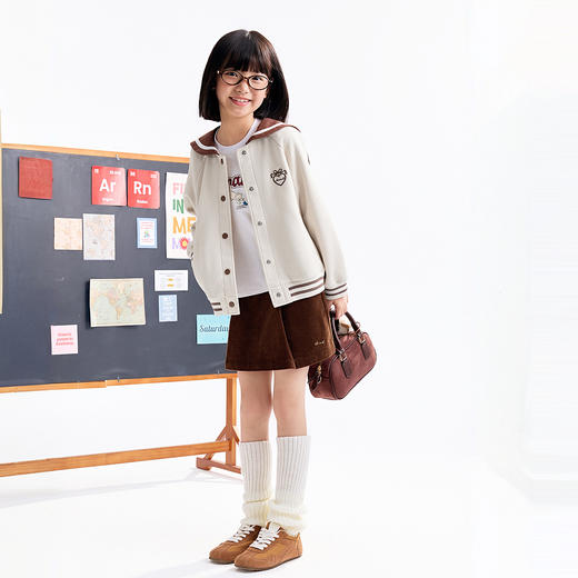 【实体店同款】女童针织夹克外套秋季新款安奈儿童装AG535313 商品图3