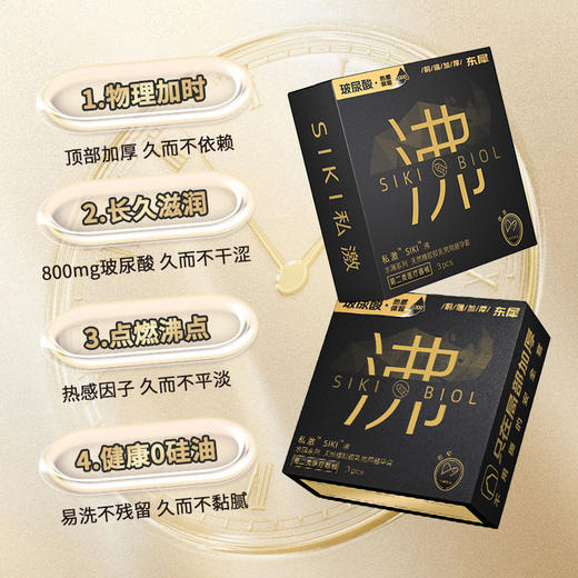 私激SIKI“水薄”系列3只装“东犀·沸”款滋润0硅油火热加时玻尿酸 商品图1