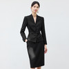 IWY/气质黑色英伦风西装半裙女秋冬长袖新款销售接待职业裙装25CS741 商品缩略图1