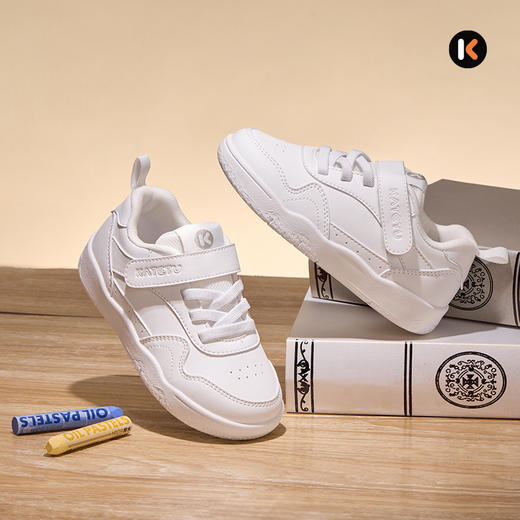 卡特兔儿童男童2025秋季幼儿园小白鞋防滑耐磨女童入园鞋童鞋板鞋 商品图0