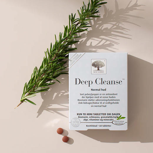 [丹麦]丹麦纽诺迪克草本清颜片迷迭香紫锥菊烟酰胺油皮毛孔深层清洁60粒. New Nordic Deep Cleanse 60 tabl. 商品图1