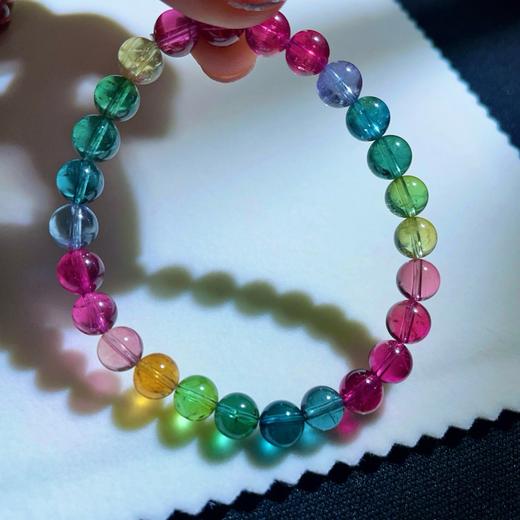 7mm单圈彩虹碧玺手串 商品图6
