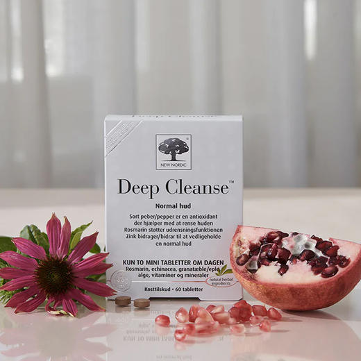 [丹麦]丹麦纽诺迪克草本清颜片迷迭香紫锥菊烟酰胺油皮毛孔深层清洁60粒. New Nordic Deep Cleanse 60 tabl. 商品图2