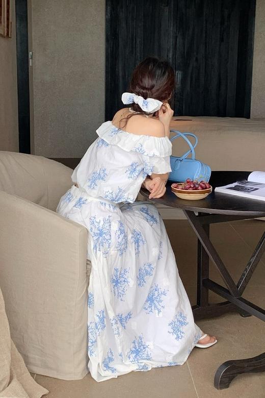 SUMMER & SAGE 优雅蓝色印花套装裙 20858 商品图4
