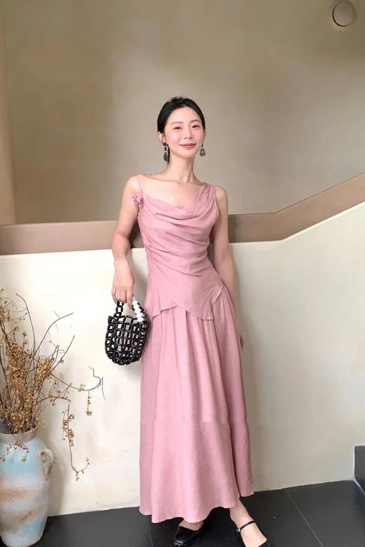 Stay2Weeks 温柔显瘦褶皱吊带套装裙 20854 商品图0