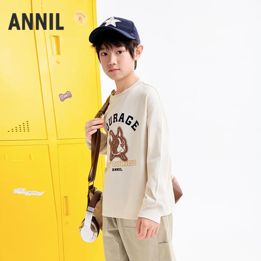 【实体店同款】男童圆领长袖针织衫秋季新款安奈儿童装AB531130 商品图1