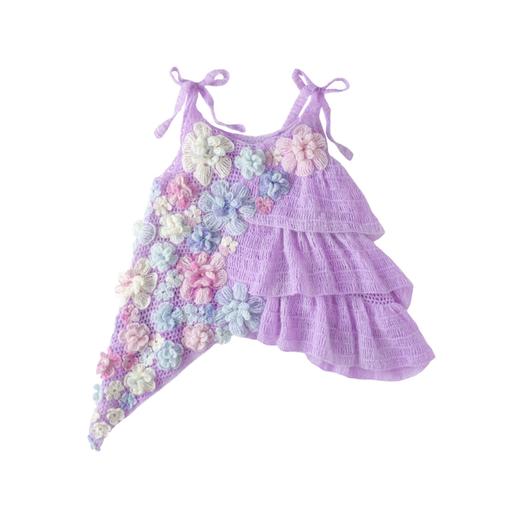 苏苏姐家花朵吊带手工diy编织钩针马海毛毛线团自制衣服材料包 商品图4