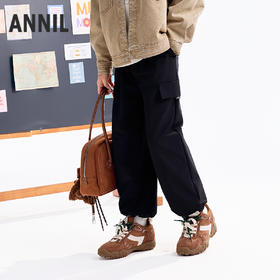 【实体店同款】男童全腰梭织单裤秋季新款安奈儿童装AB536108