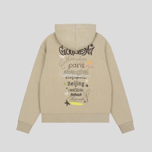 GOODBAI 花体logo城市印花连帽卫衣 商品图4