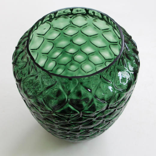 现代简约大肚子吊钟玻璃花瓶摆件墨绿高级感家居装饰品水培花器 商品图6