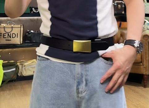 商务休闲必备金色方扣皮带百搭显气质 商品图3