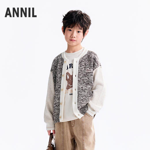 【实体店同款】男童针织开衫秋季新款安奈儿童装AB534104 商品图0