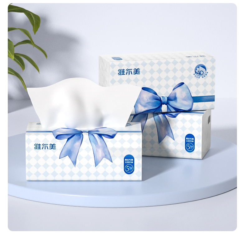 清仓秒杀—维尔美软抽纸面巾4D压花5层80抽3包一提——三个规格：6包、12包、18包袋装（EWRA520M08-1）