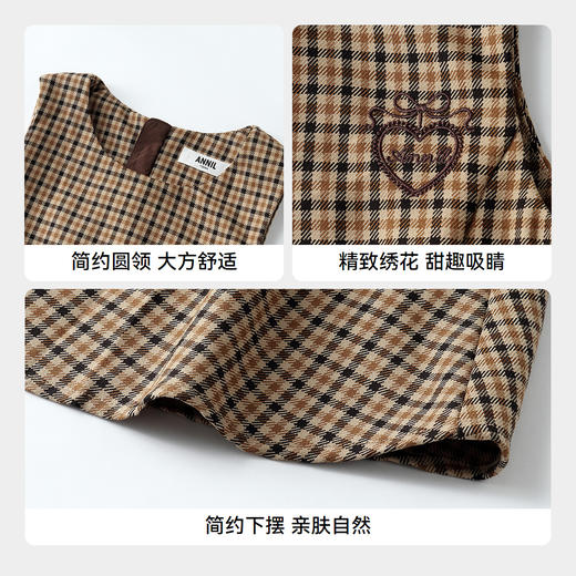 【实体店同款】女童无袖梭织连衣裙秋季新款安奈儿童装AG533036 商品图4