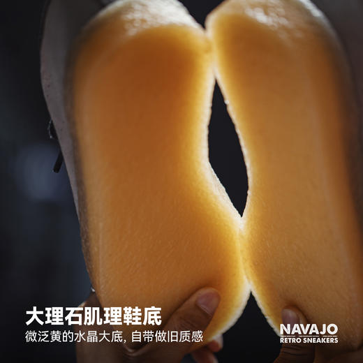 马登2025夏季新款男士纯灰色复古做旧休闲鞋纳瓦霍百搭厚底板鞋子 商品图2