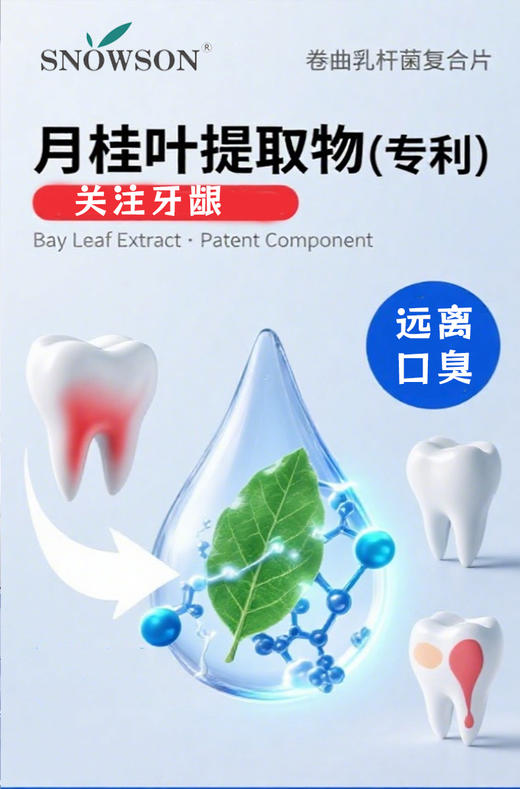 斯诺森齿助理卷曲乳杆菌复合片  牙齿营养 日本原装进品 口臭异味益生菌 商品图11