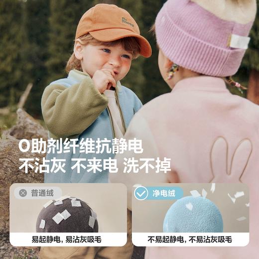 迷你巴拉男童女童毛绒外套宝宝抗静电摇粒绒保暖户外长袖上衣 商品图2