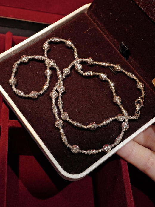 意大利18K金 爆闪镭射大金珠雕刻工艺项链(3-5天左右) 商品图0