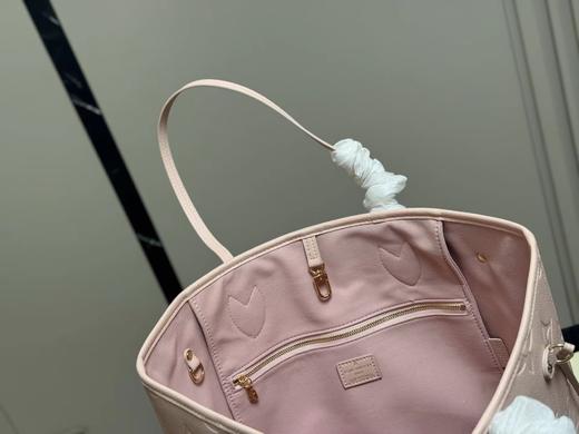 D080652粉色压花Neverfull单肩手提包中号购物袋 商品图5