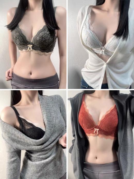 好美腻❤️【 荒野小玫瑰 法式反重力蕾丝Bra】一托！二提！⁮三聚拢定型⁮😍 商品图4
