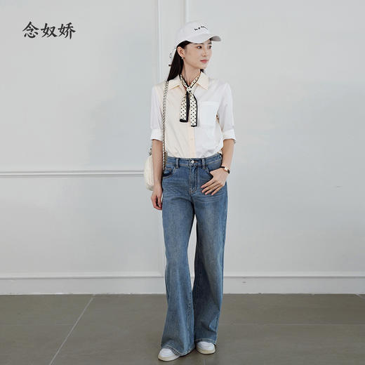 【商场同款】CNB5858 “ 亲肤拼色衬衫 ” 文艺淡雅色系拼色衬衫 商品图12