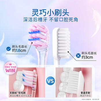 佳洁士护龈超细软毛天鹅绒牙刷成人6支超值装深洁齿缝新旧包装颜色随机 /个人护理 /口腔护理 /牙刷 商品图7