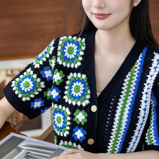 苏苏姐家起点拼花上衣手工diy钩针编织4股牛奶棉毛线团材料包 商品图2