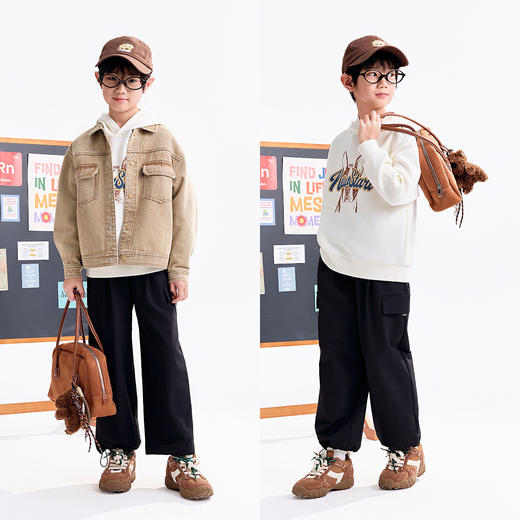 【实体店同款】男童全腰梭织单裤秋季新款安奈儿童装AB536108 商品图3