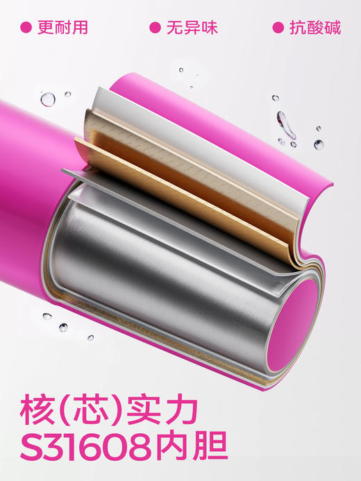 bablov保温杯女生多巴胺高颜值大容量杯子便携运动不锈钢保冷水杯 商品图1