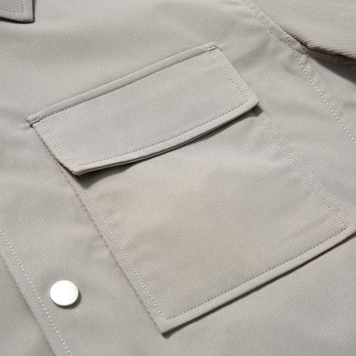 圣得西工装风翻领夹克2025年秋新款休闲通勤纯色百搭男士外套上衣 商品图11