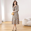 【预售3天】PY 法式V领收腰碎花长袖连衣裙 &8239 商品缩略图3
