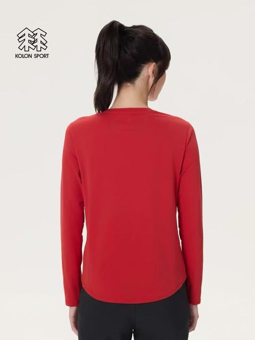 点此购买 可隆春秋女子经典圆领套头拼接收腰修身长袖运动休闲打底卫衣 37 326272 商品图4