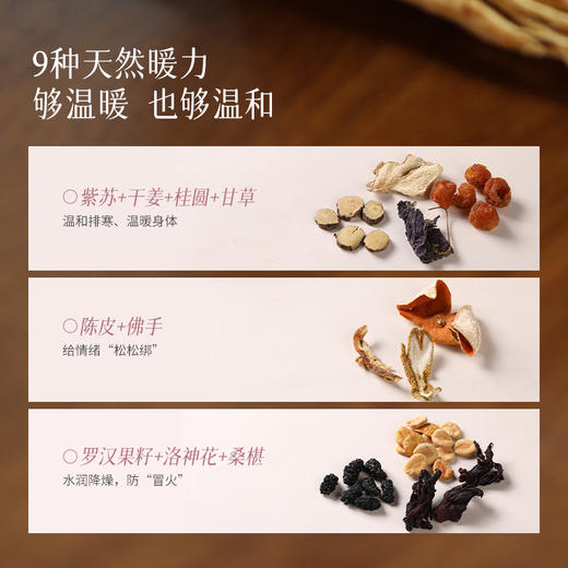 ☆「紫苏桂圆姜茶」女性轻养｜散寒暖身｜源自香苏散｜清润果香 商品图3